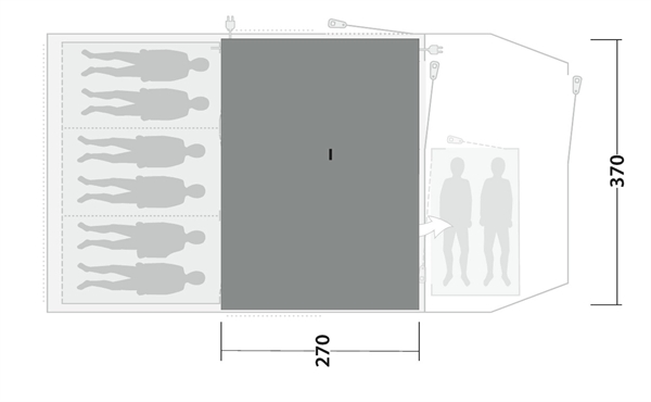 Outwell Gemütlicher Teppich Phoenix 6+2